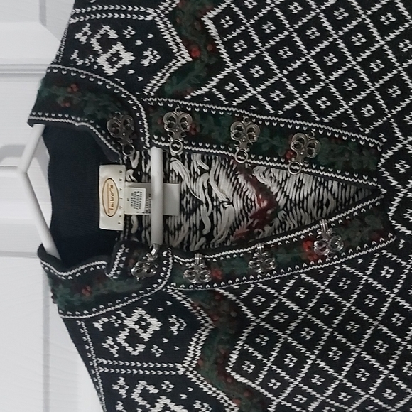 Talbots petite small 100 % cotton Christmas holiday sweater - Picture 3 of 10